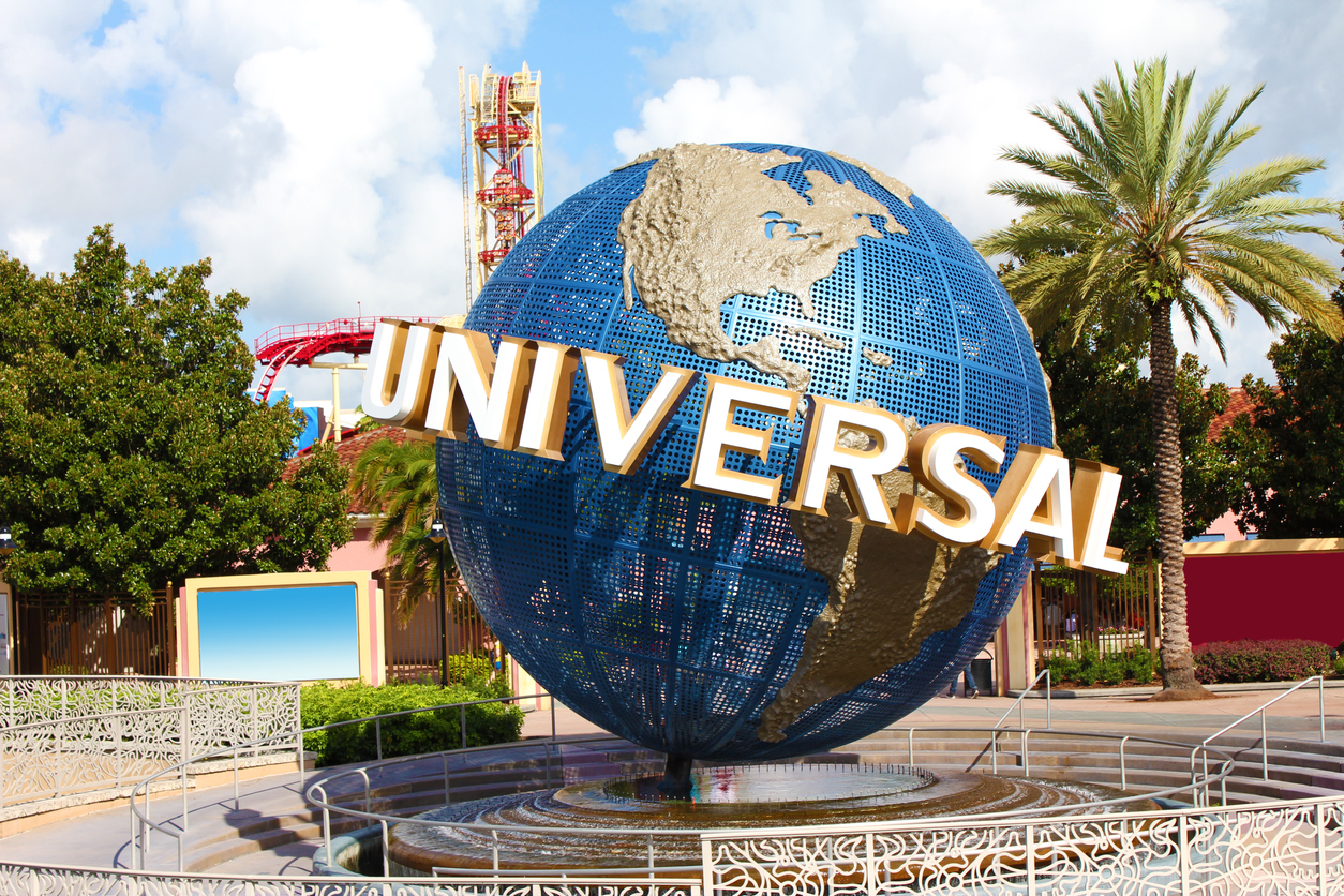 Orlando, Florida, United States - July 02, 2011. Universal Studios globe sign at entrance.