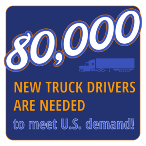 80,000 new truck drivers needed graphic